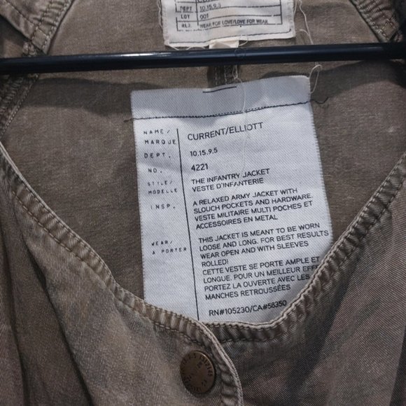 Current Elliott The Infantry Utility Jacket Army Camo Size 0 XS - Picture 5 of 10